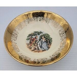 Vintage Sabin‎ Crest -O- Gold Warranted 22k Gold Bowl 5.5" Diameter